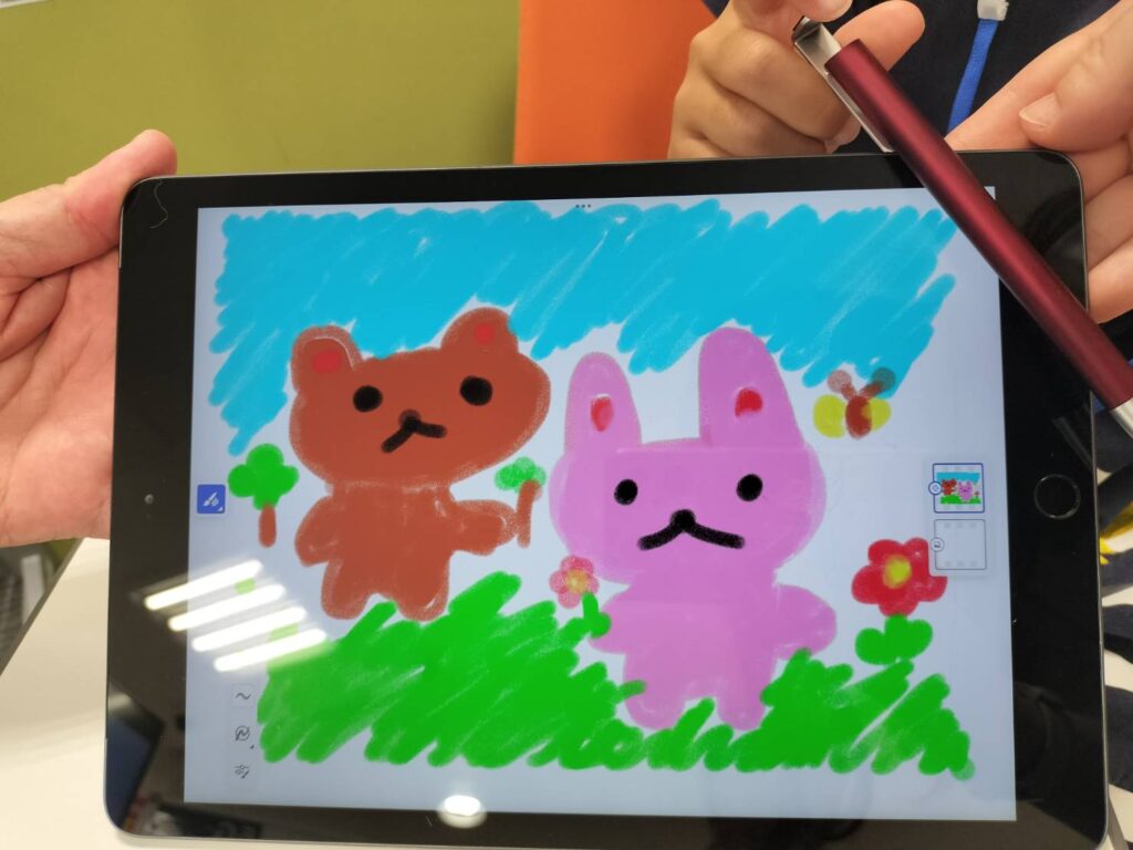 ドコモショップでデジタルアート教室で制作した絵